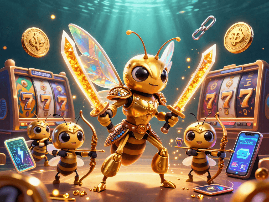 Engage with UGDEWA's exciting casino adventures featuring vibrant slots and crypto elements.