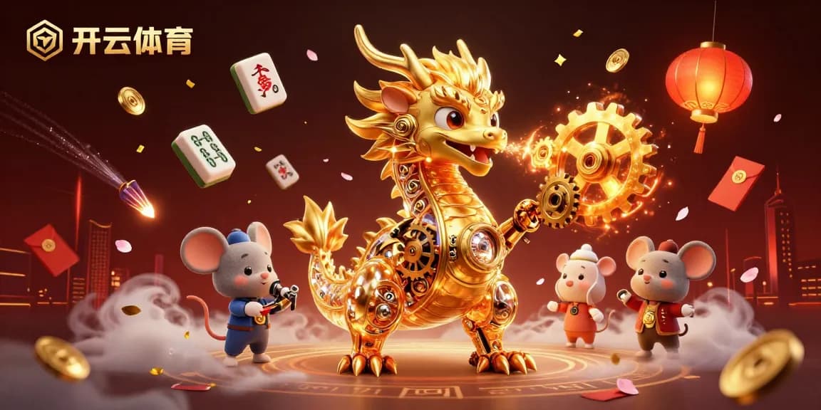 Experience the excitement of 开云体育 with vibrant game elements and a dynamic 3D illustration.