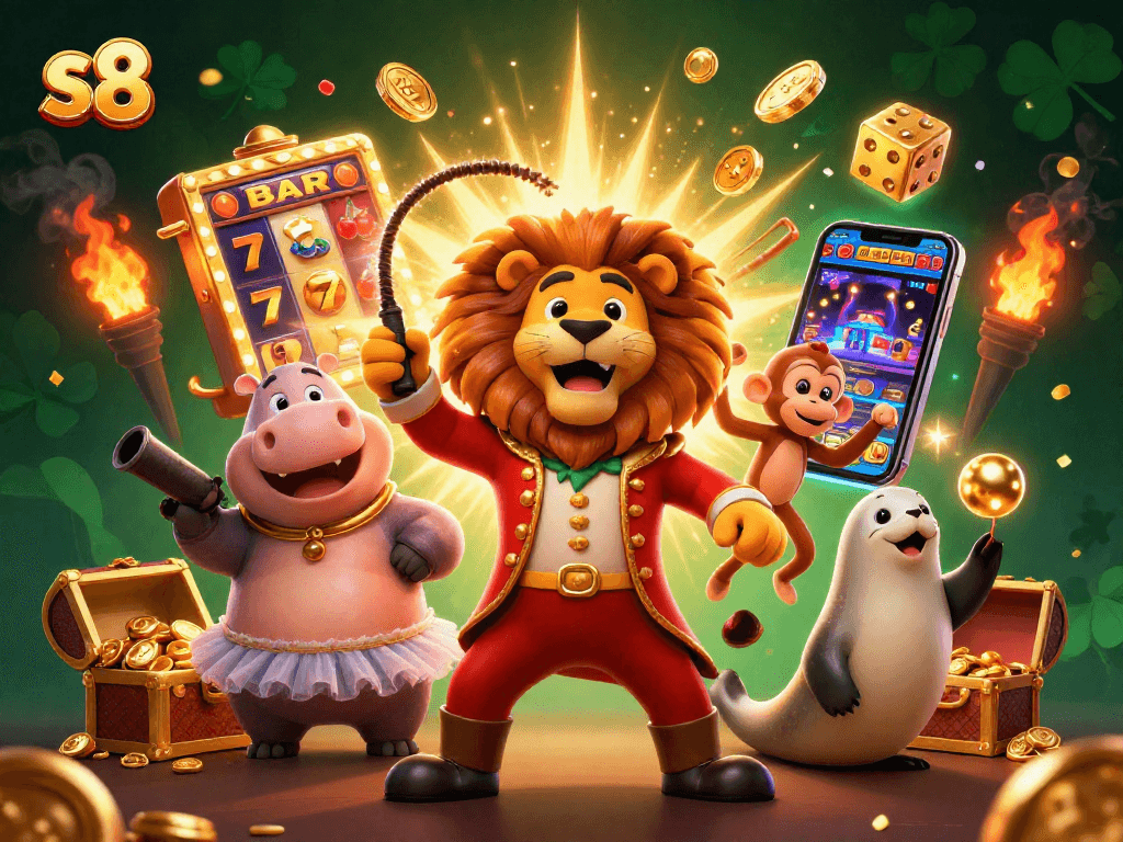 S8 offers thrilling casino excitement with dynamic characters and vibrant slot elements.