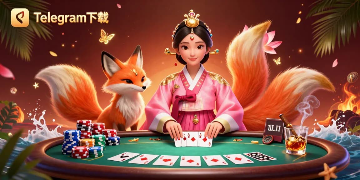 在这个充满活力、细致的3D赌场场景中，通过Telegram下载玩扑克并获胜。