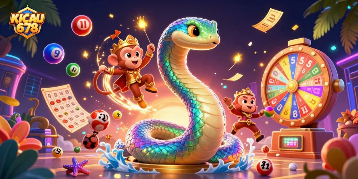 KICAU678 ignites excitement with vibrant casino characters amidst playful lottery elements