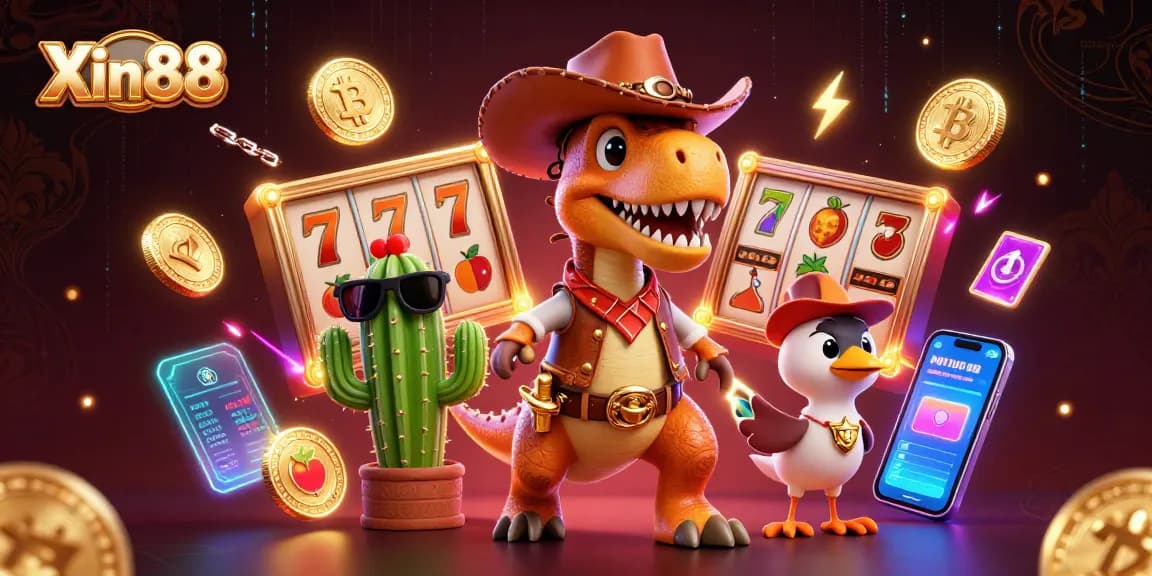 Play thrilling casino games at Xin88 with engaging characters and vibrant visuals.