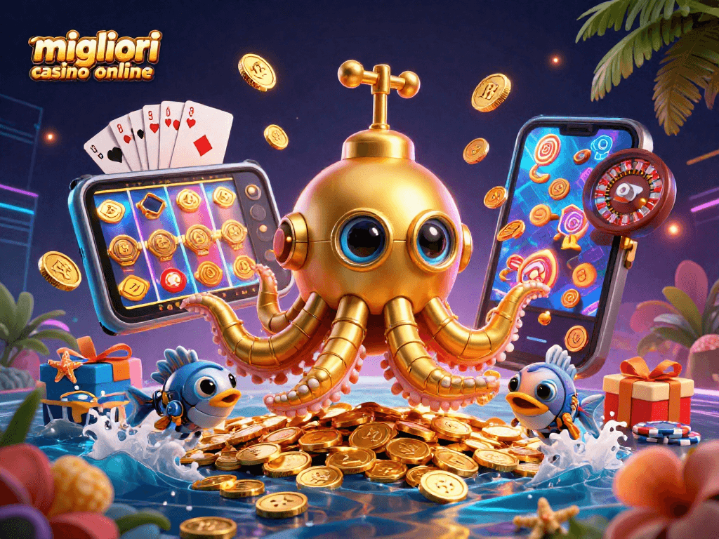 Gioca nei migliori casino online mentre il kraken d'oro emerge tra le monete d'oro
