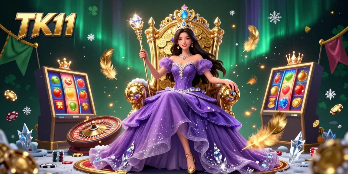 Experience thrilling slots and casino action with TK11's vibrant digital illustration.
