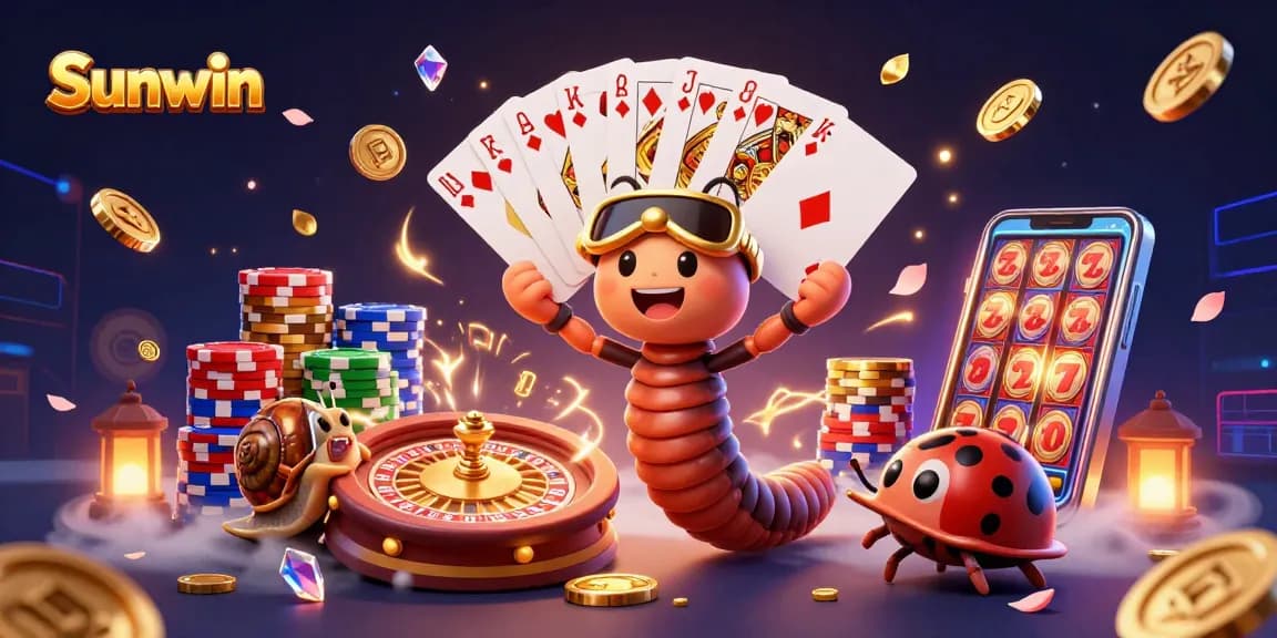 Experience Sunwin's vibrant casino action with unique characters and dynamic game elements.
