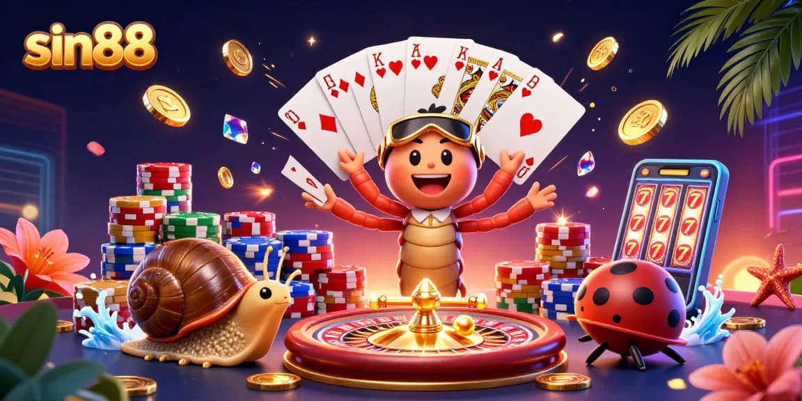 Experience thrilling gaming action at sin88 with vibrant casino characters and dynamic elements.
