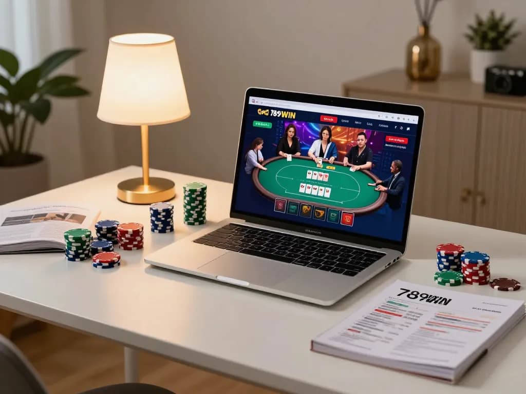 Engaging gameplay on 789WIN online casino interface showcasing poker strategies and chips.