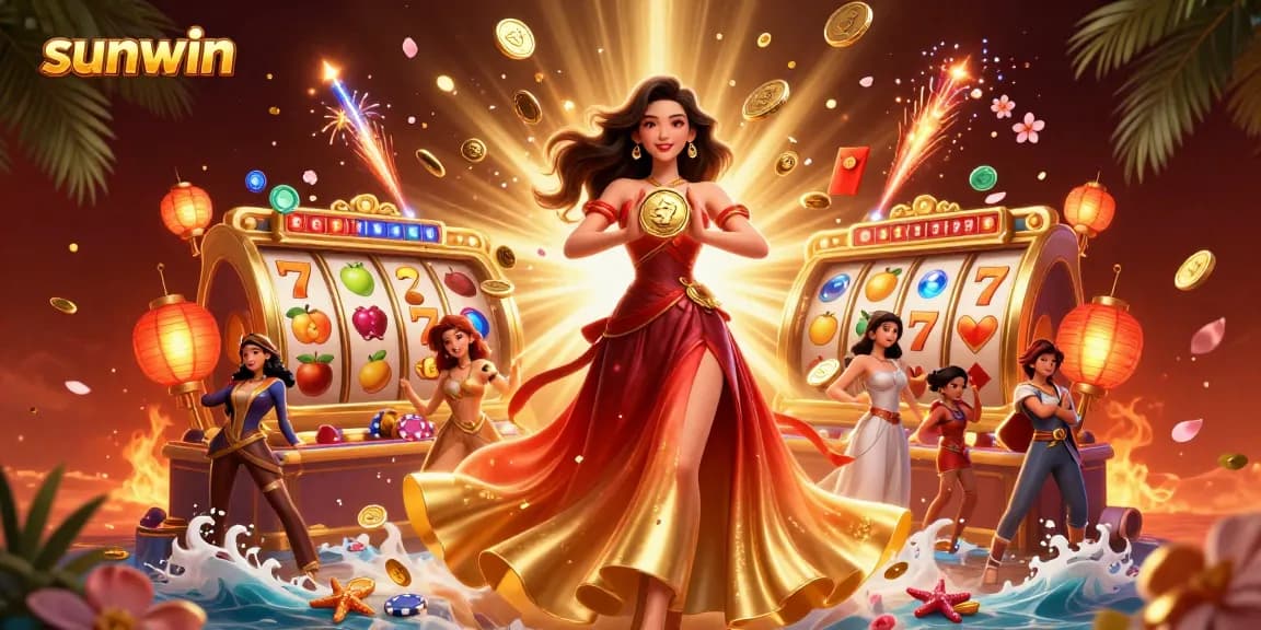 Engage in thrilling 3D experiences as sunwin rewards you with vibrant slots and jackpots amidst sparkling coins.