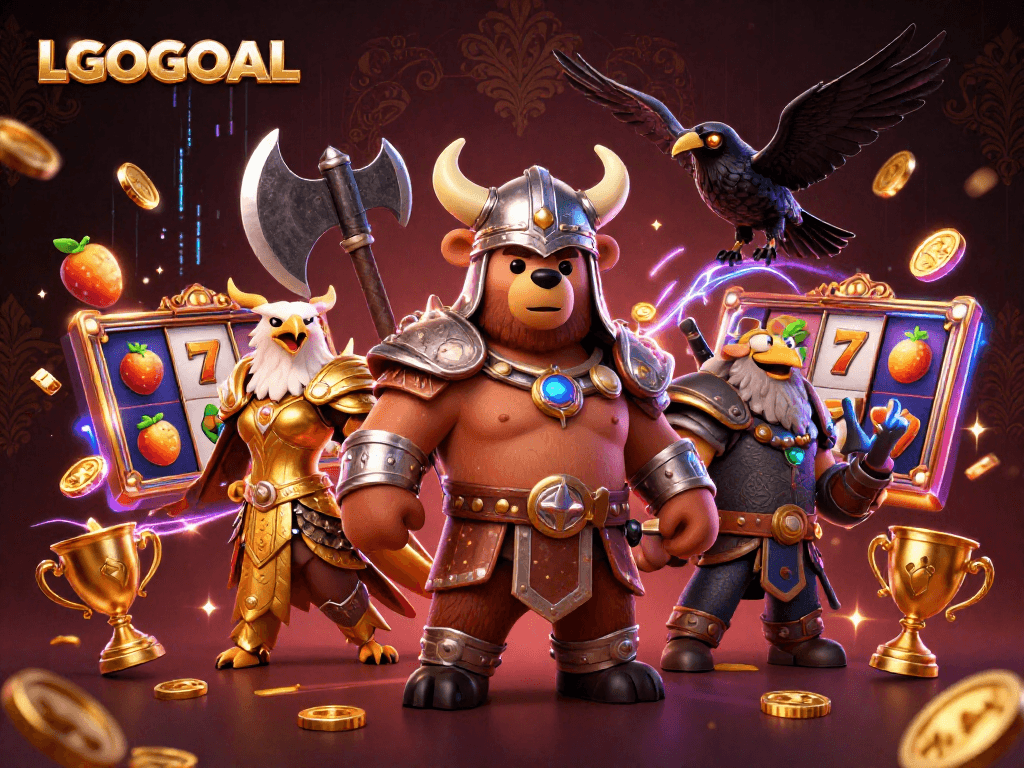 Engage in thrilling gameplay at LGOGOAL with dynamic slot reels, vibrant characters, and rich casino experience.