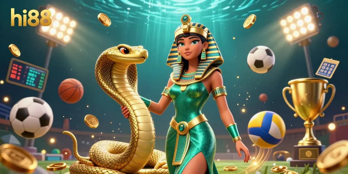 Bet on hi88 with stunning visuals of a female casino character and golden elements.