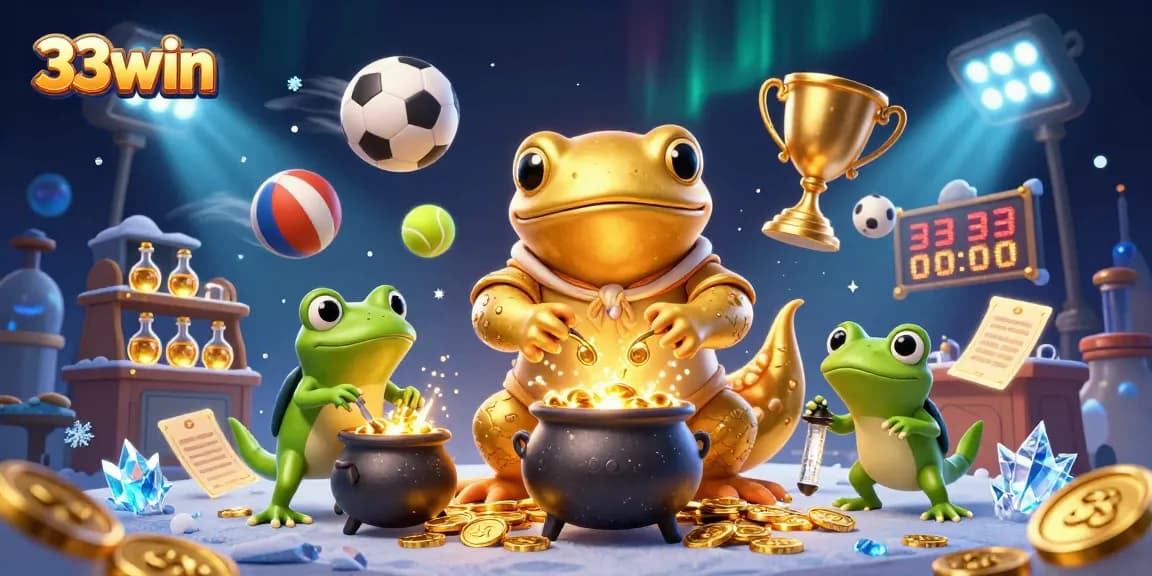 Engage in thrilling betting experiences with 33win's dynamic golden salamander alchemist and sports elements.