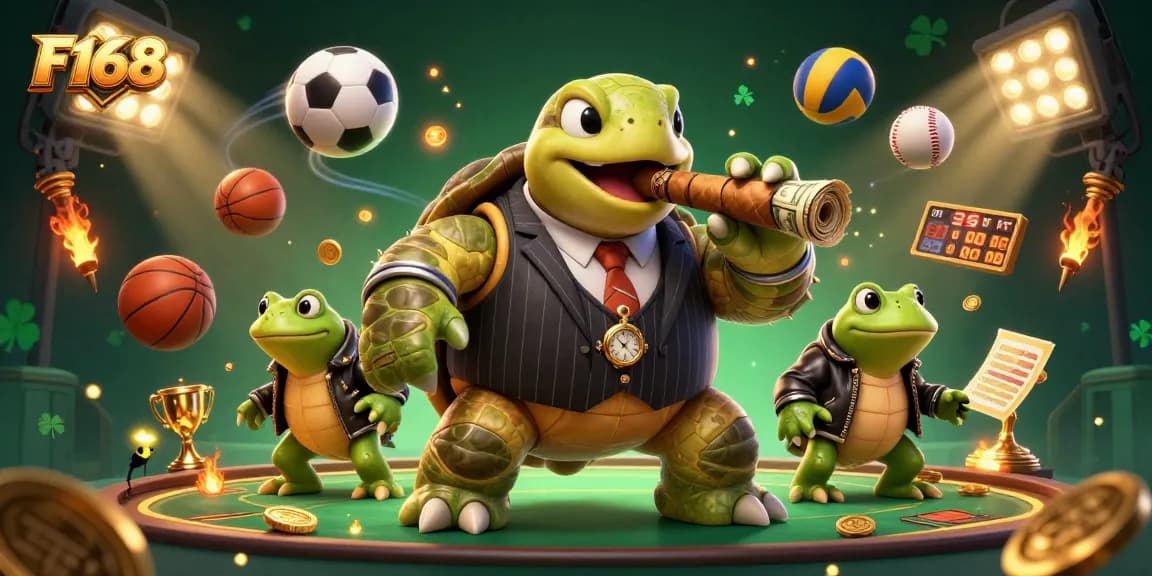 F168 players mastering sports betting techniques while snagging winning jackpots in a vibrant casino scene