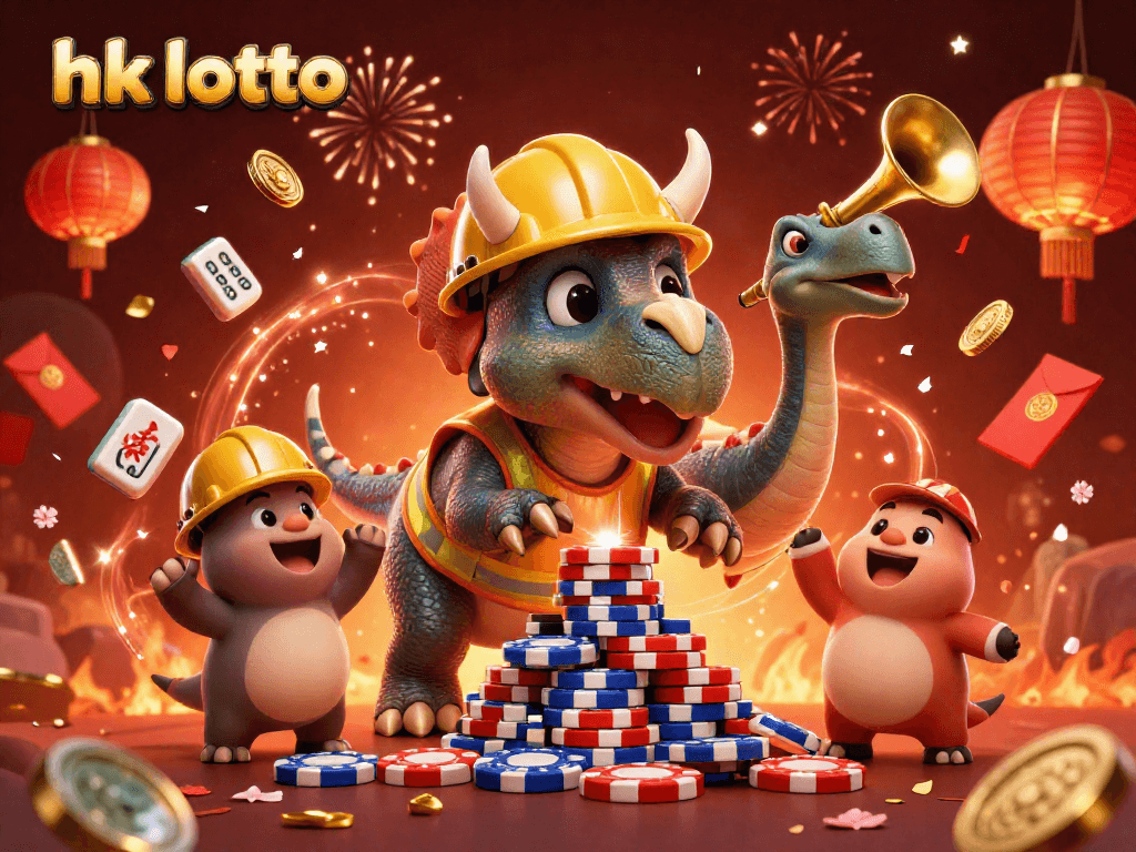 Experience the excitement of hk lotto with the dynamic celebration in this colorful 3D illustration.