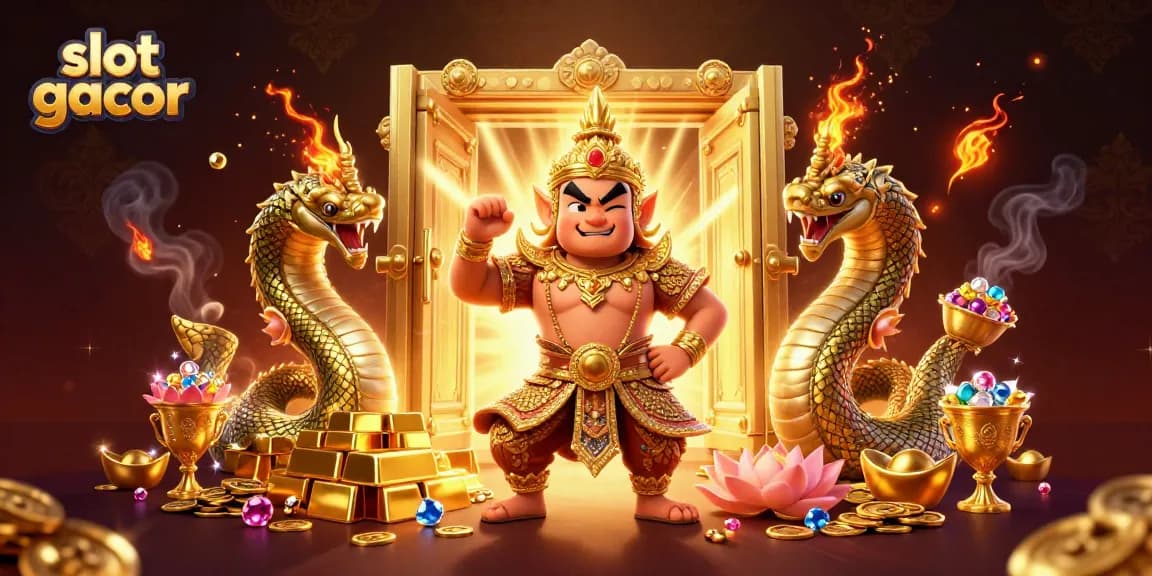 Rasakan sensasi slot gacor dengan karakter yang hidup dan harta karun dalam ilustrasi kasino dinamis ini.