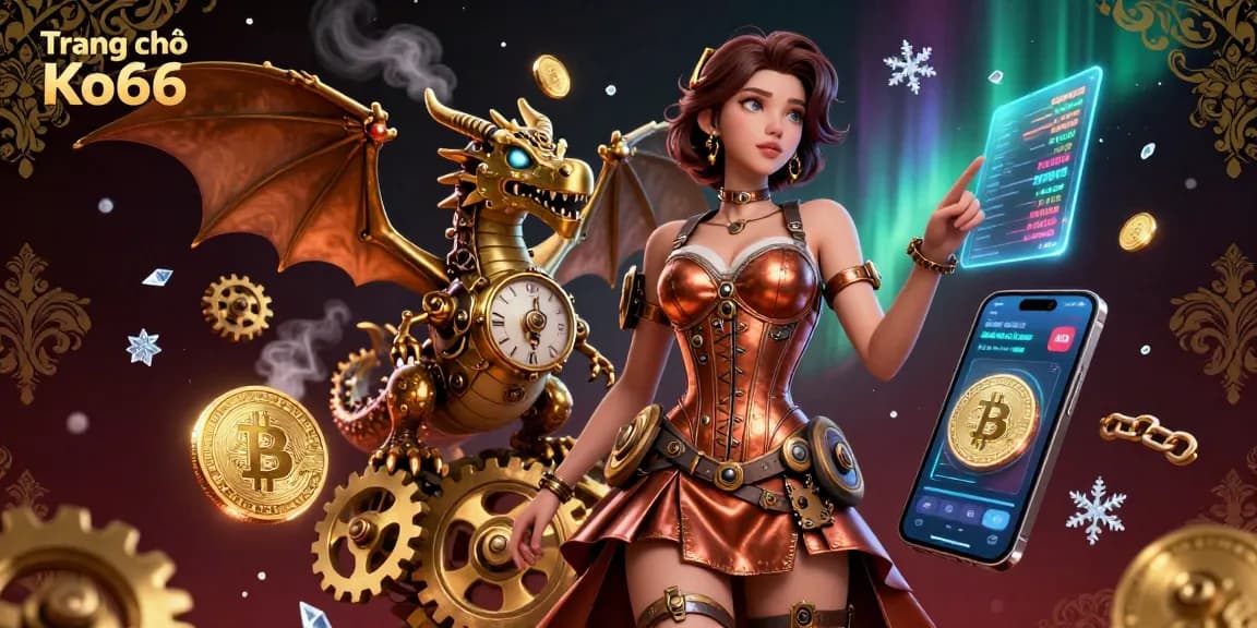 Experience the thrill of Trang chủ Ko66 in a vibrant 3D casino scene with dynamic game elements and rich visuals.