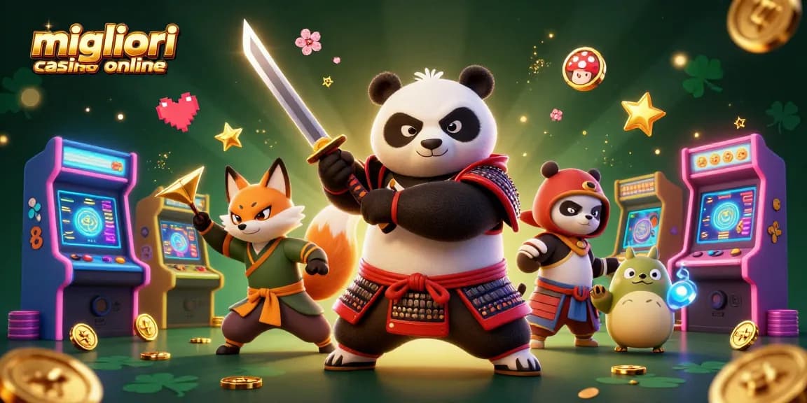 Gioca nei migliori casino online e scopri il divertimento con il panda samurai e il ninja volpe.