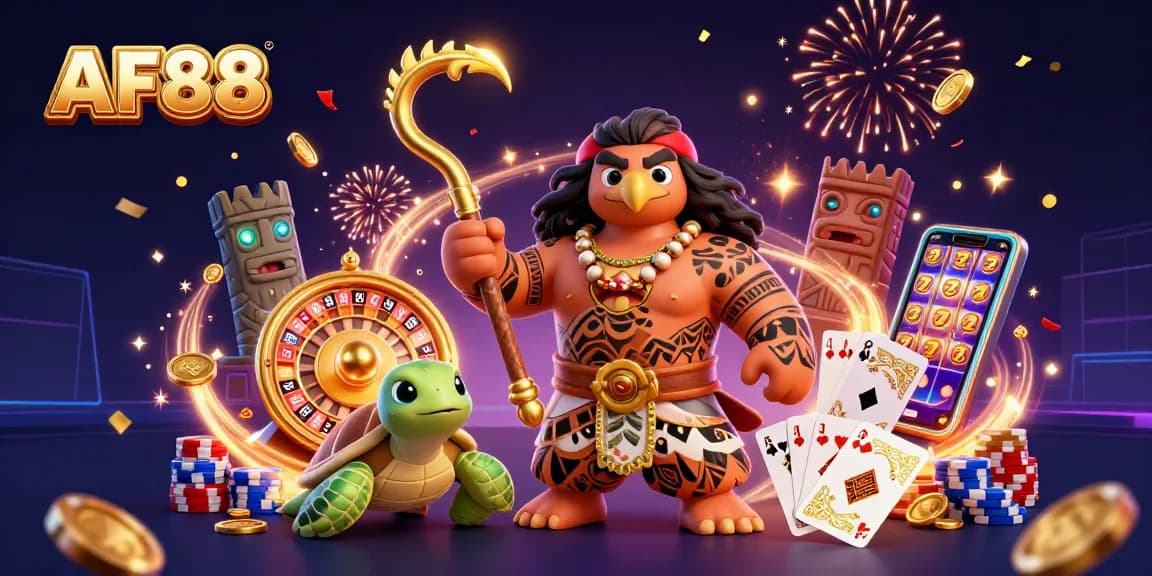 Engage in thrilling gameplay with AF88 app showcasing vibrant casino experiences and lively characters.