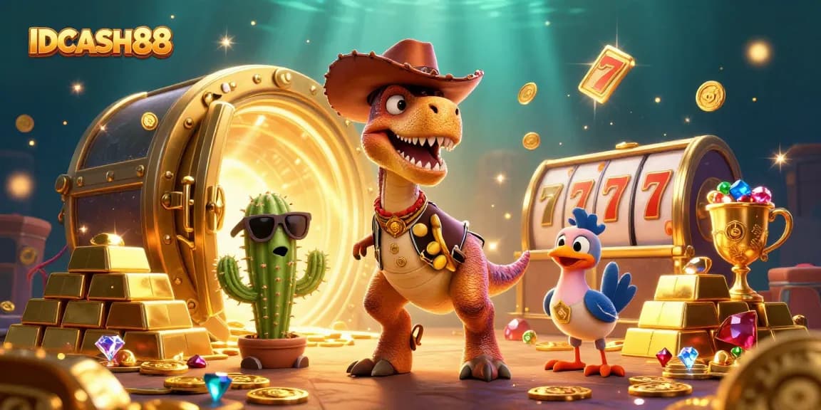 Experience thrilling gaming with IDCASH88 featuring dynamic characters and rich casino elements.