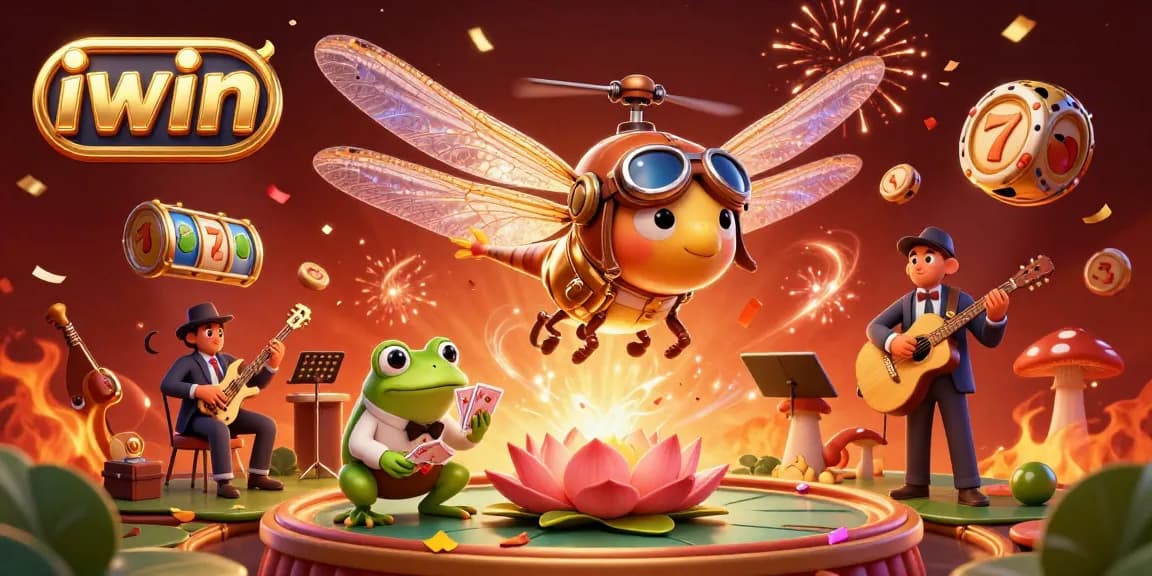Engage in thrilling casino action with iwin through an energetic 3D digital illustration capturing gameplay elements and excitement.