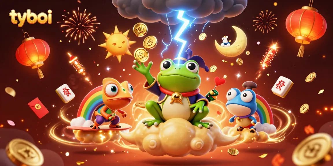 Join the fun at tyboi with a vibrant celebration of gold coins, luck, and gaming excitement.