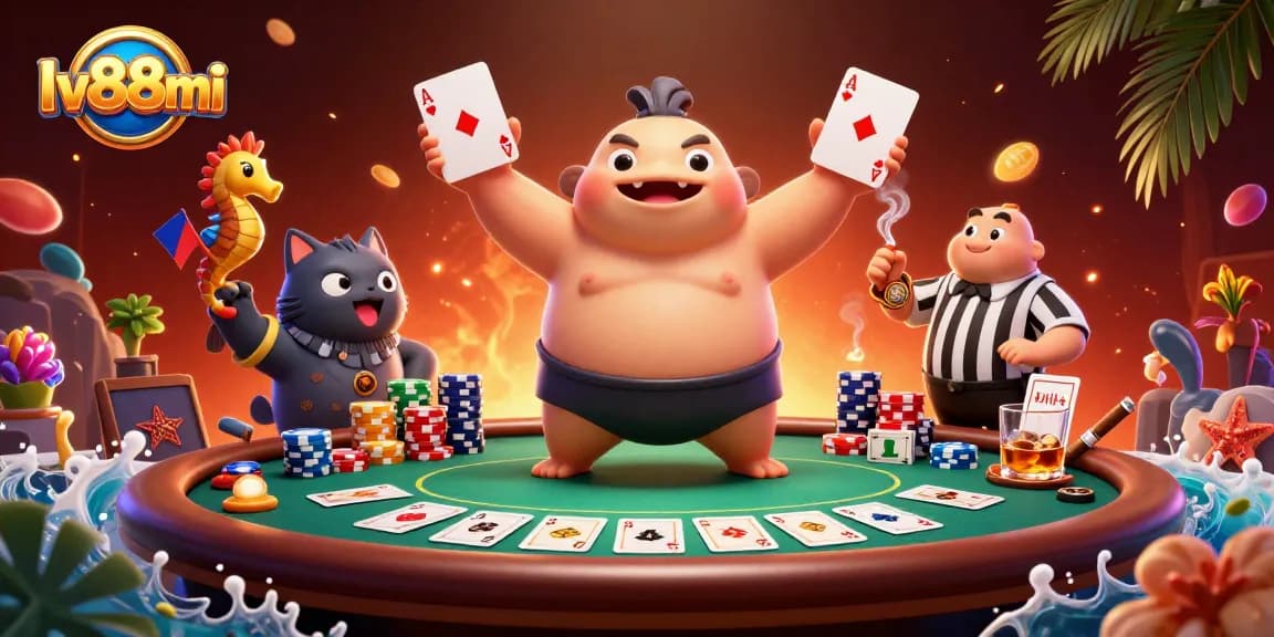 Experience the excitement of card games at lv88mi with vibrant 3D underwater casino action.
