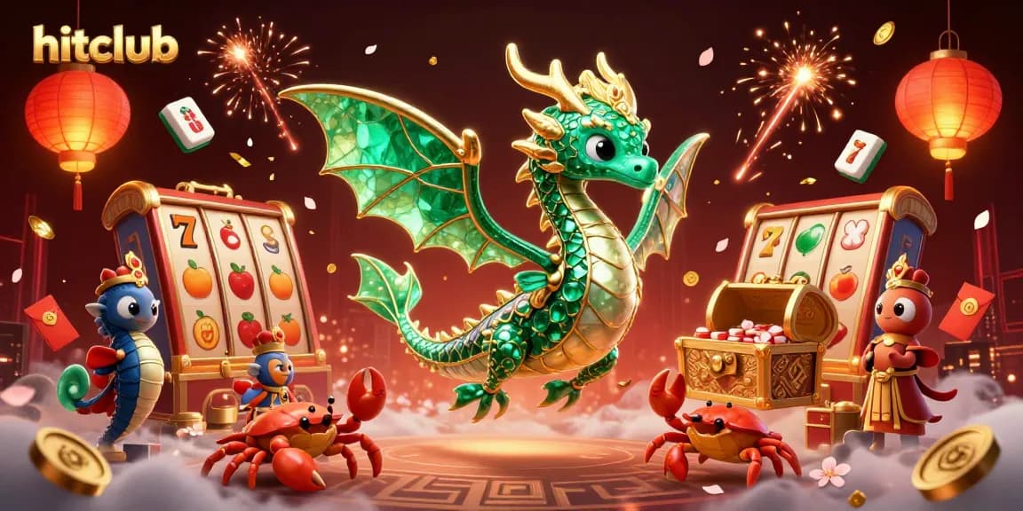 Experience hitclub's vibrant casino scene with a majestic sea dragon and slot game thrills.