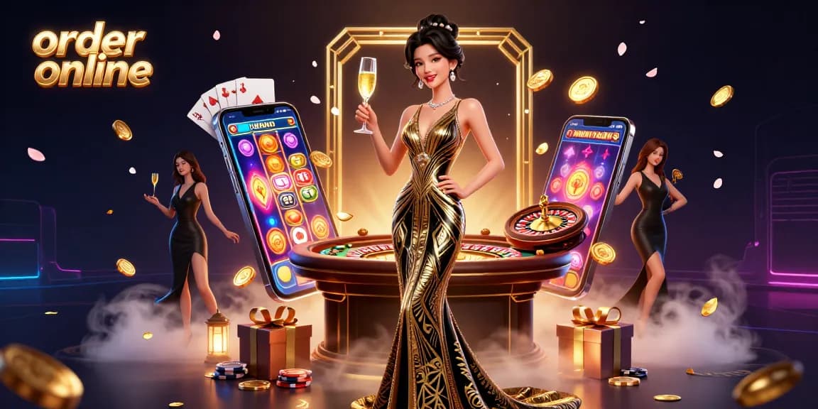 Order online and win exciting rewards with the QQ998 game on a dynamic 3D display.