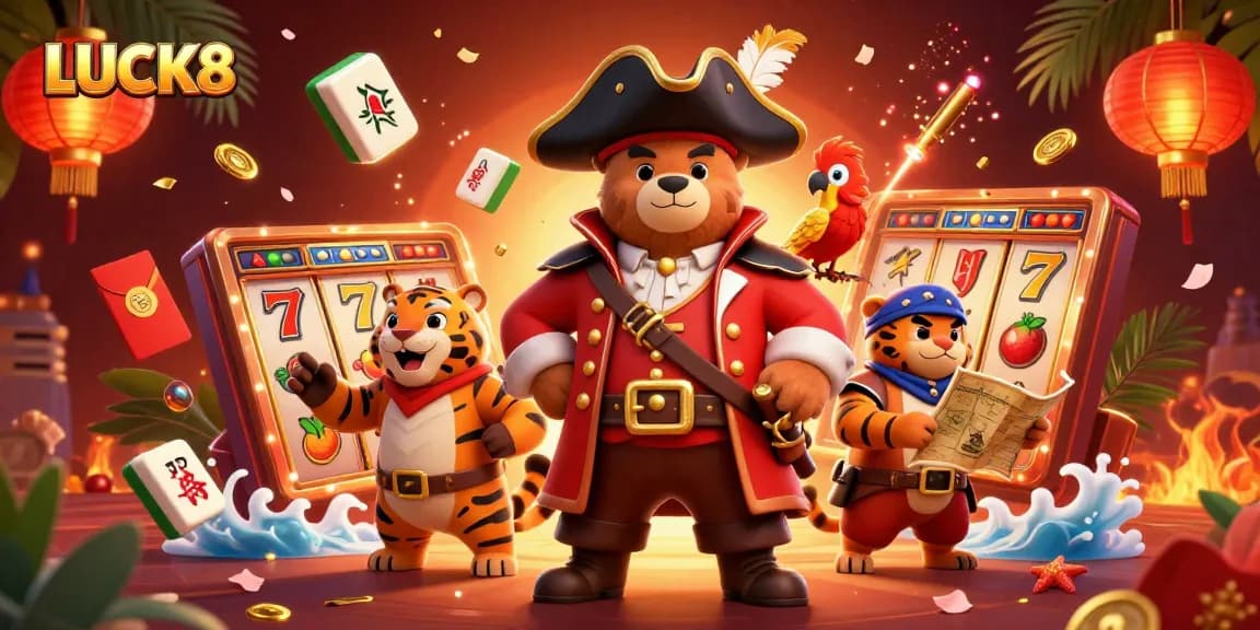 Engage with LUCK8 through exhilarating casino adventures featuring vibrant characters and slot elements