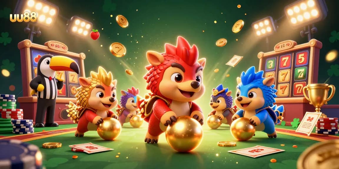 uu88's thrilling slot adventure: pangolins bowling through chips with dazzling effects