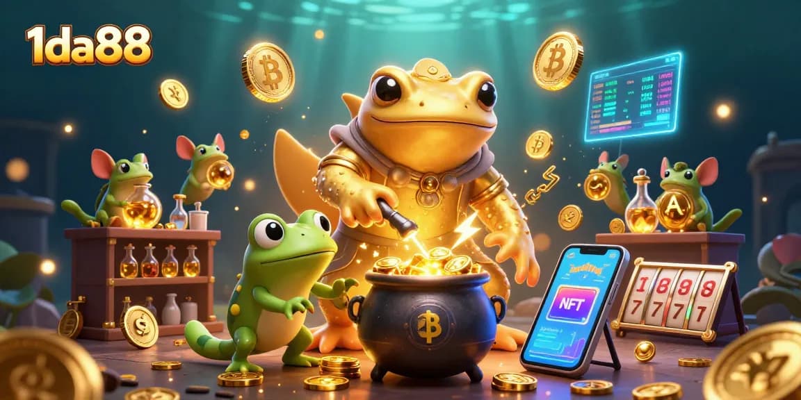 Experience the excitement of 1da88 with vibrant 3D characters and casino elements.