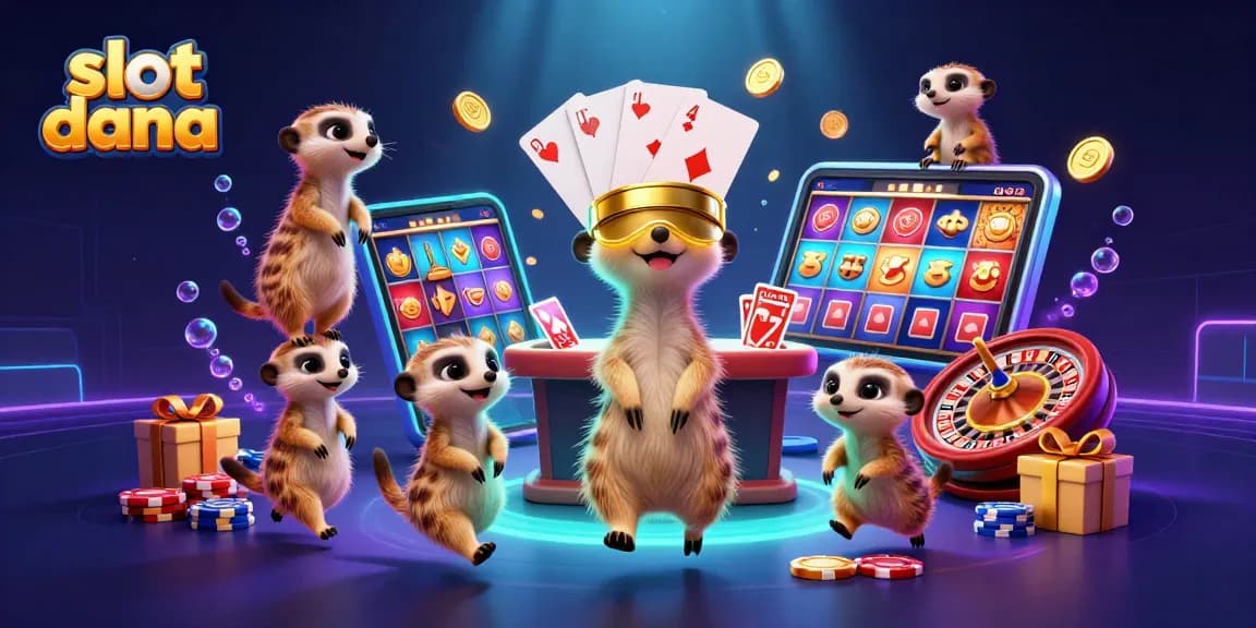Experience thrilling gaming at slot dana with playful meerkats capturing the casino atmosphere.