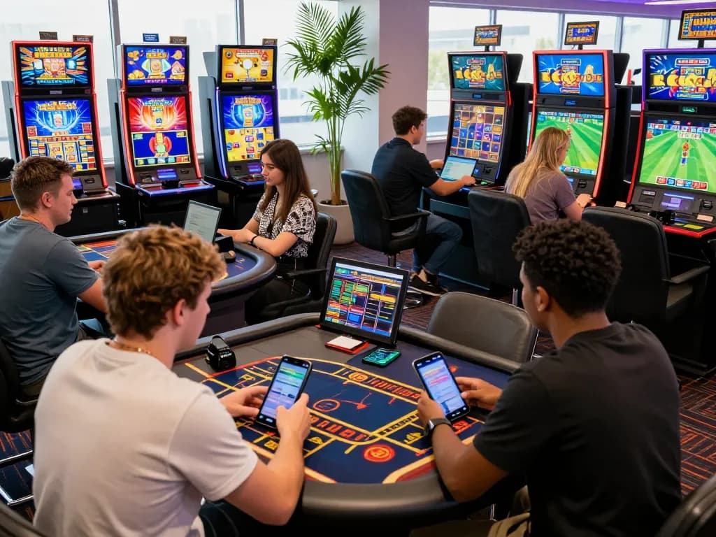 Players enjoying BetVisa online casino with vibrant gaming tables and engaging live dealer games.