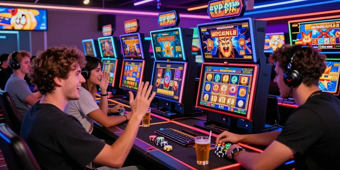 Engaging scene of players enjoying Slot Gacor Hari Ini Kartupoker at a vibrant online gaming table, celebrating victories and sharing excitement.