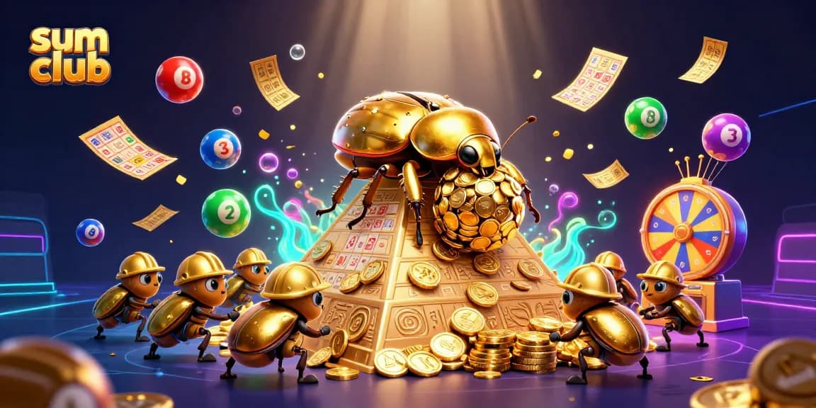 Engage in the thrilling world of sum club with vibrant lottery elements and stunning casino visuals.