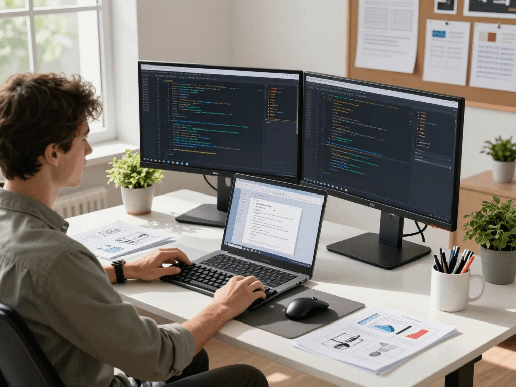 使用WPS Office文档的开发人员在现代工作区中专注于编程
