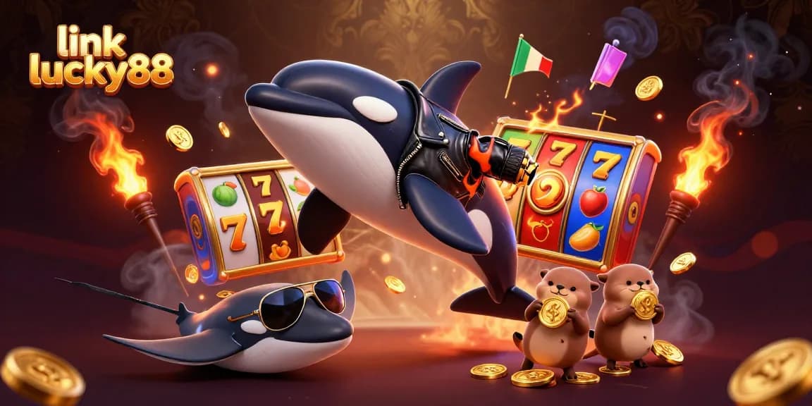 Join the excitement with link lucky88 as a biker orca, aviator stingray, and otter family showcase wealth.
