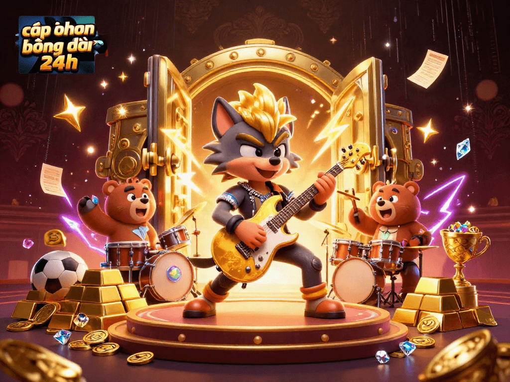 Experience the excitement of cập nhật bóng đá 24h in a vibrant casino scene with dynamic characters and game elements.