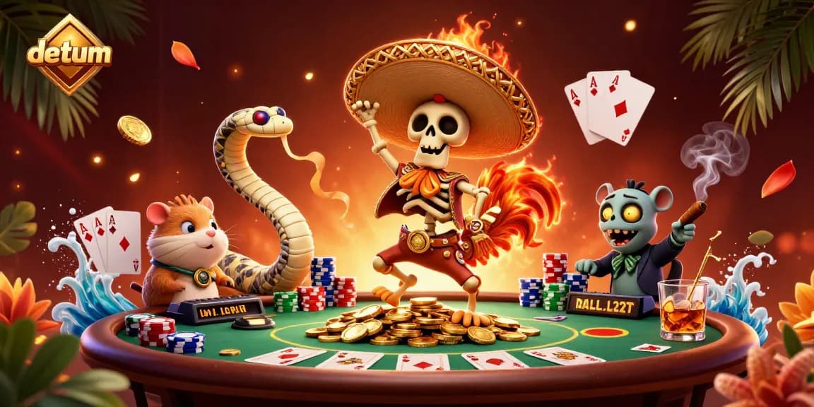 Engage with datum at a vibrant casino scene featuring a mariachi rooster and dynamic gambling elements.