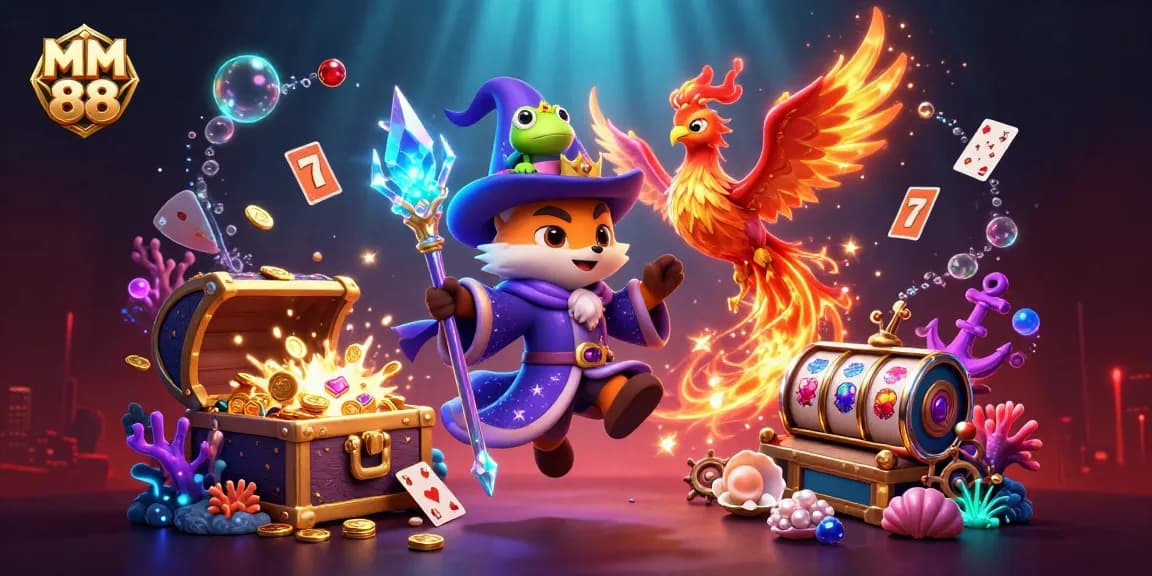 Engage in thrilling adventures at MM 88 with stunning visuals of slots and treasures.