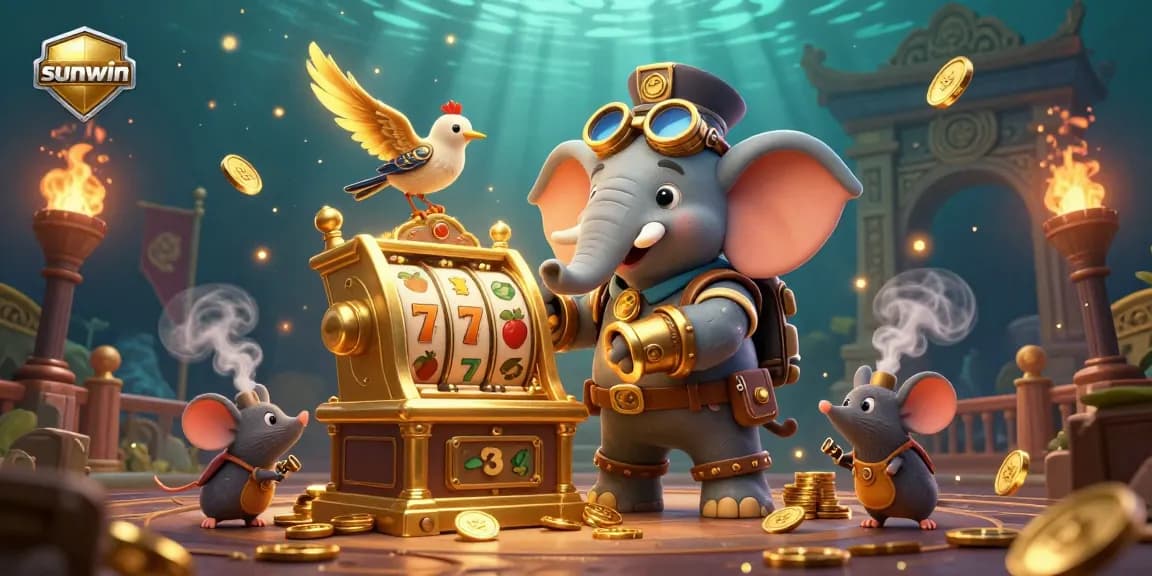 Experience thrilling gameplay at sunwin with vibrant 3D casino characters and dynamic slot elements.