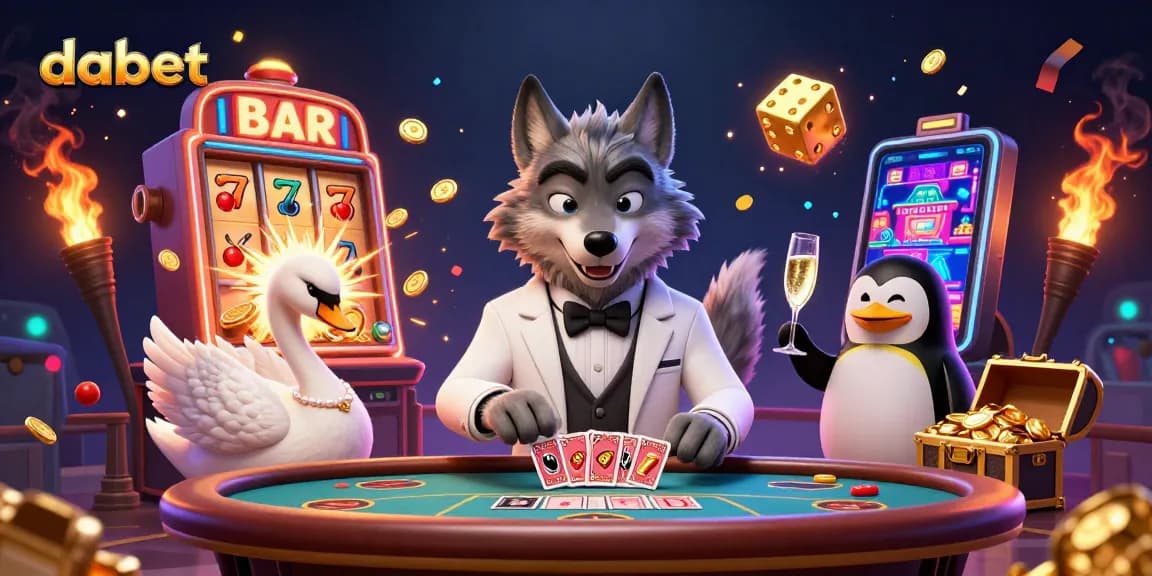 Dabet offers a vibrant online casino experience with engaging characters and thrilling gaming action.