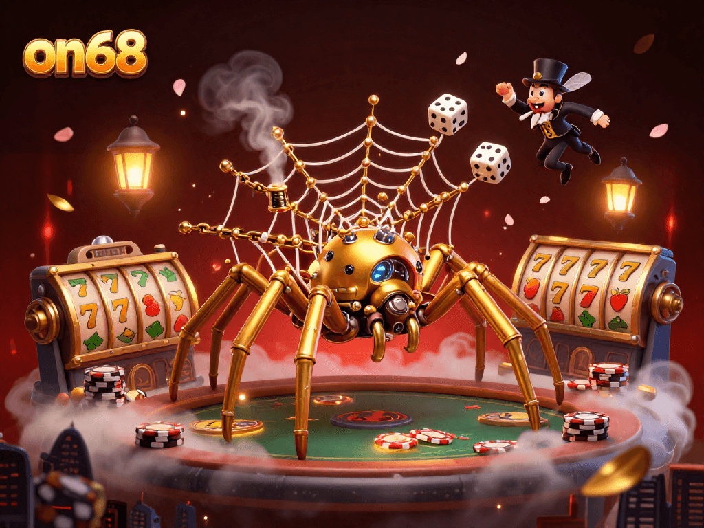 Experience on68's thrilling casino action with intricate gaming elements and vibrant visuals.