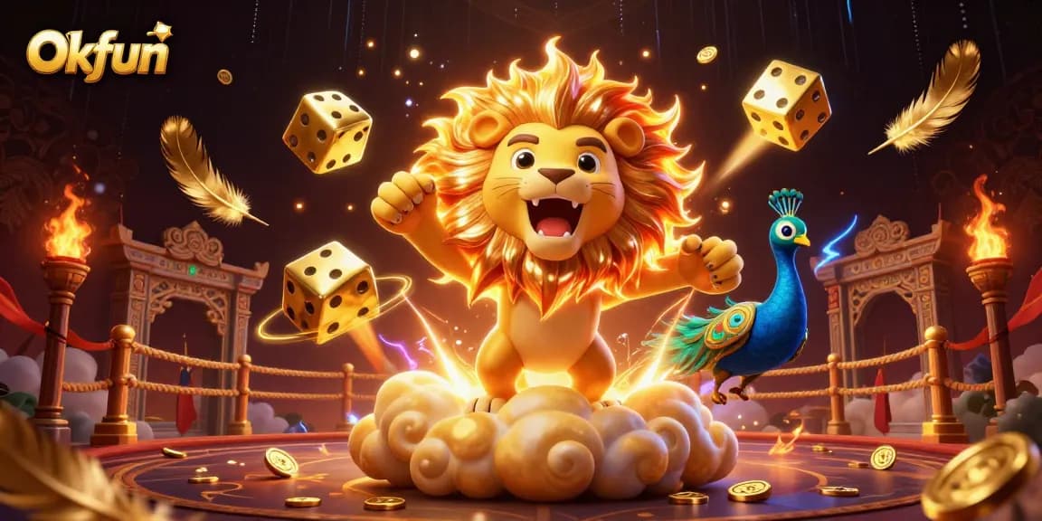 Experience the thrill of Okfun with vibrant casino elements, captivating characters, and dynamic action.