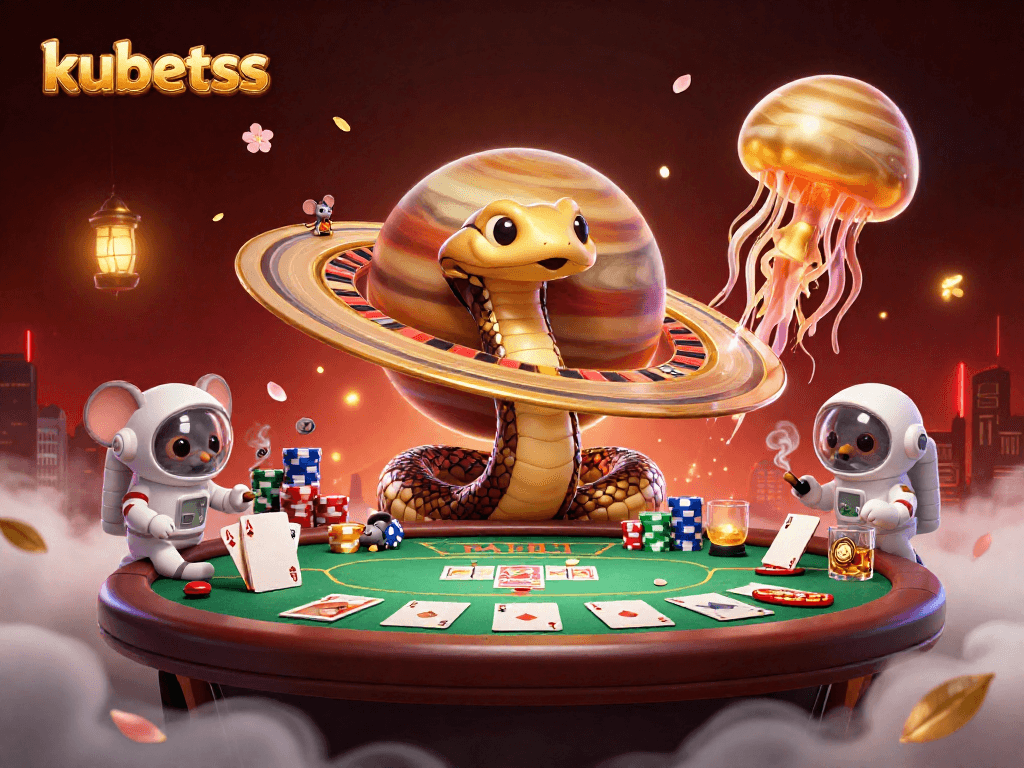 Place bets in the cosmic casino of kubetss with astronauts and a jellyfish dealer.