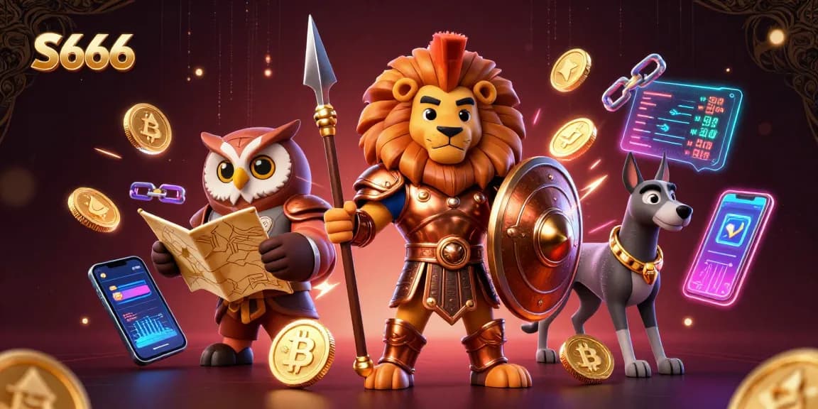 Experience thrilling gaming with S666’s vibrant casino atmosphere featuring a Spartan lion and more.