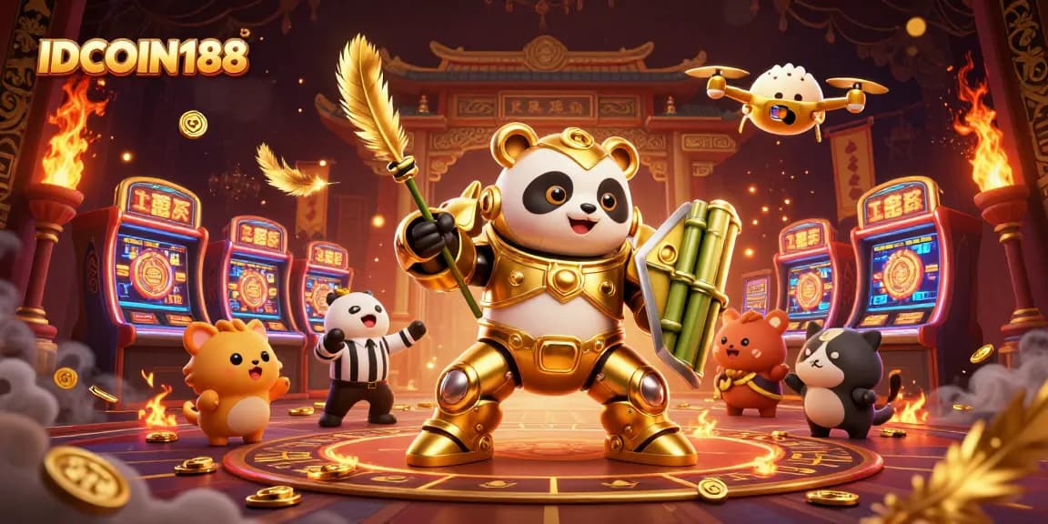 Engage in thrilling casino action at IDCOIN188 with our dynamic 3D illustration featuring gaming excitement.