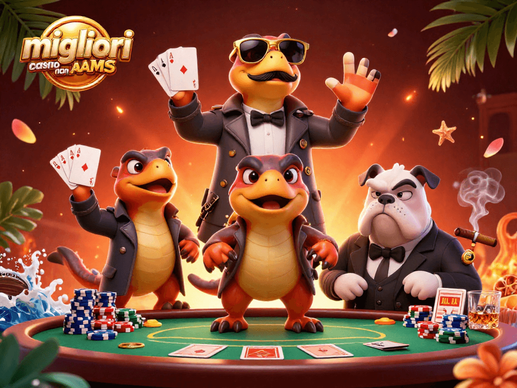 Scopri i migliori casino non AAMS con tre rapaci che tentano di entrare in una lounge VIP.