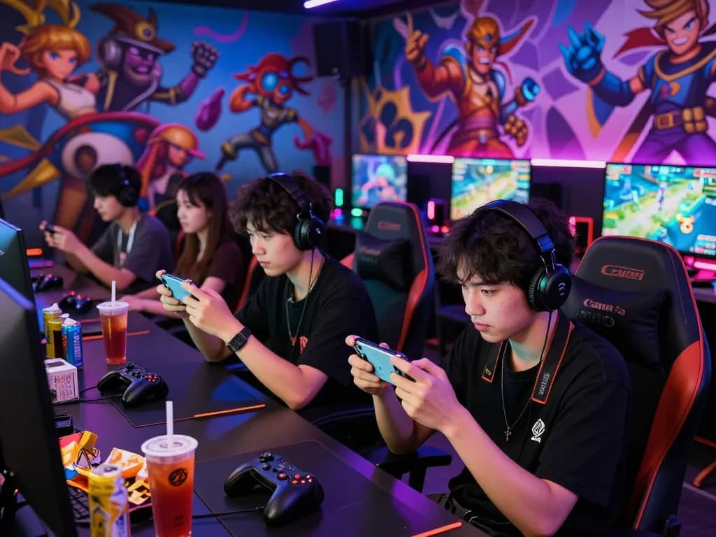 Exciting gaming atmosphere at www.mantra88.com with players enjoying mobile gaming experience.