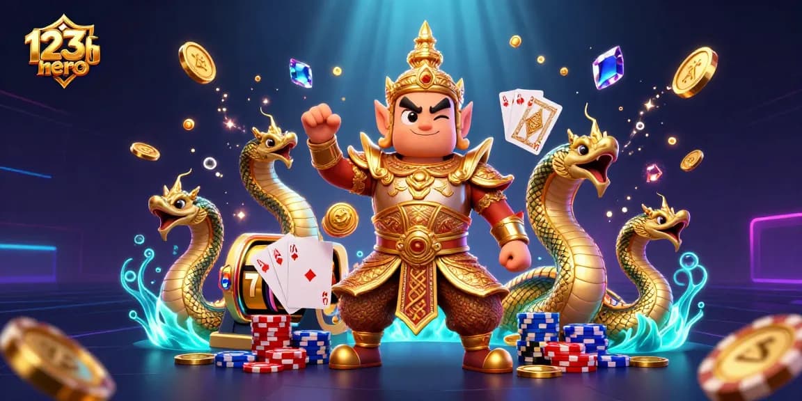 Experience winning spins and jackpots at 123hero with vibrant characters and dynamic game elements.