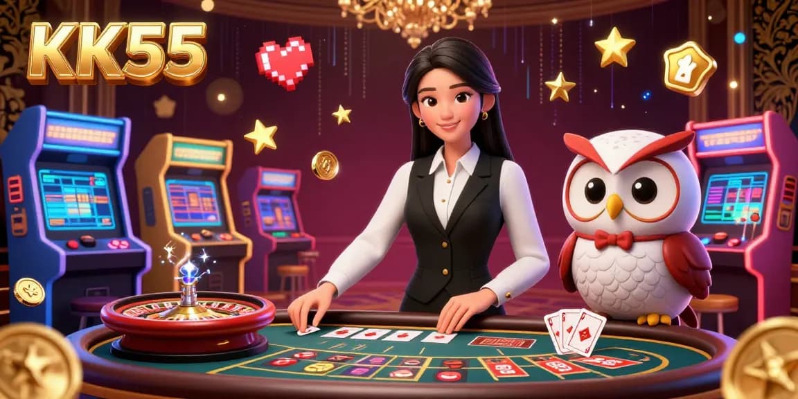 Experience exciting gaming action at KK55 with dynamic baccarat tables and interactive roulette!